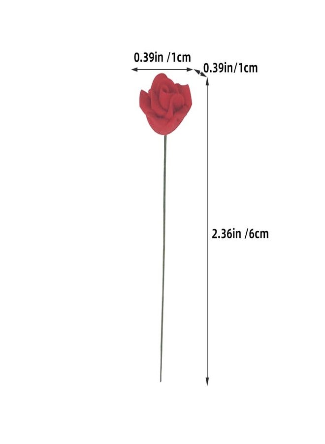 VICASKY 5pcs Dollhouse Bouquet Doll House Flowers Mini Landscape Model Miniature Flower Decor DIY Model Miniature Simulation Mini Rose Artificial - Image 5